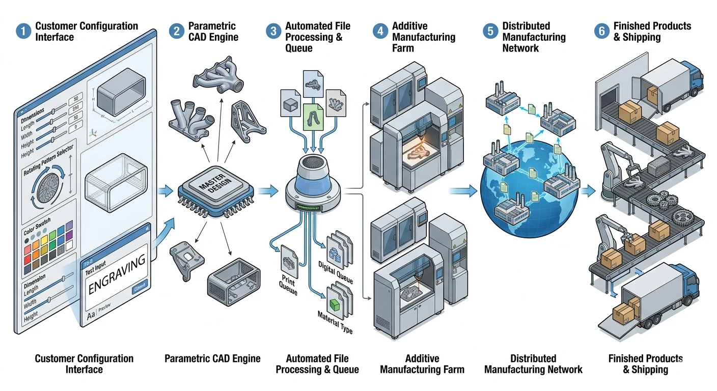 automated custom product mass production workflow