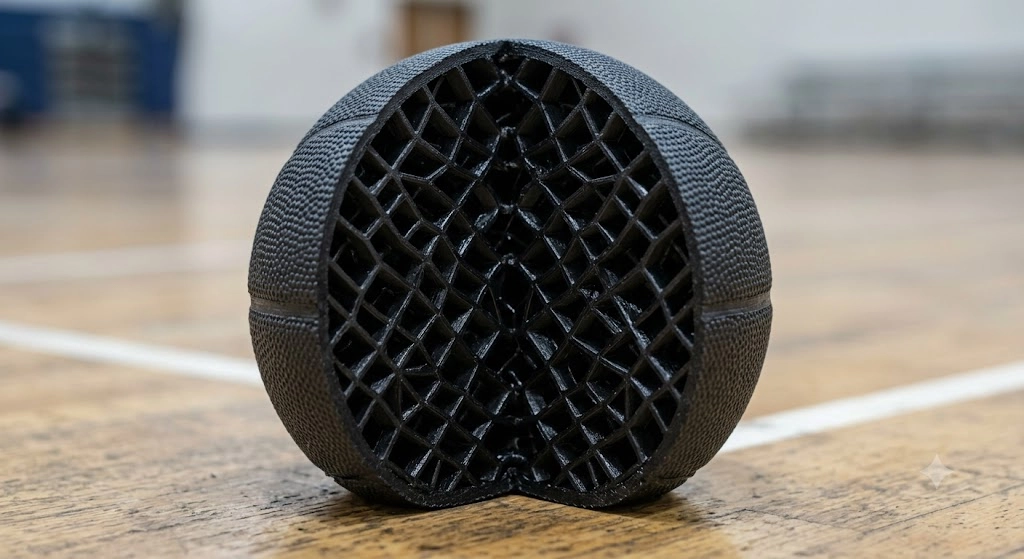 dense 3d printed basketball