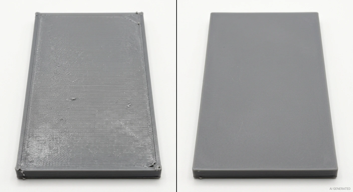 fdm printed surface before vs after sanding