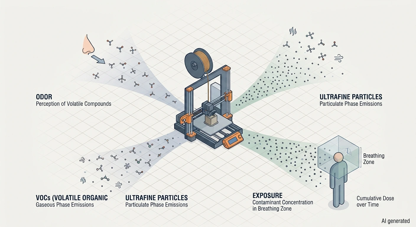 two different 3d printing emission mechanisms