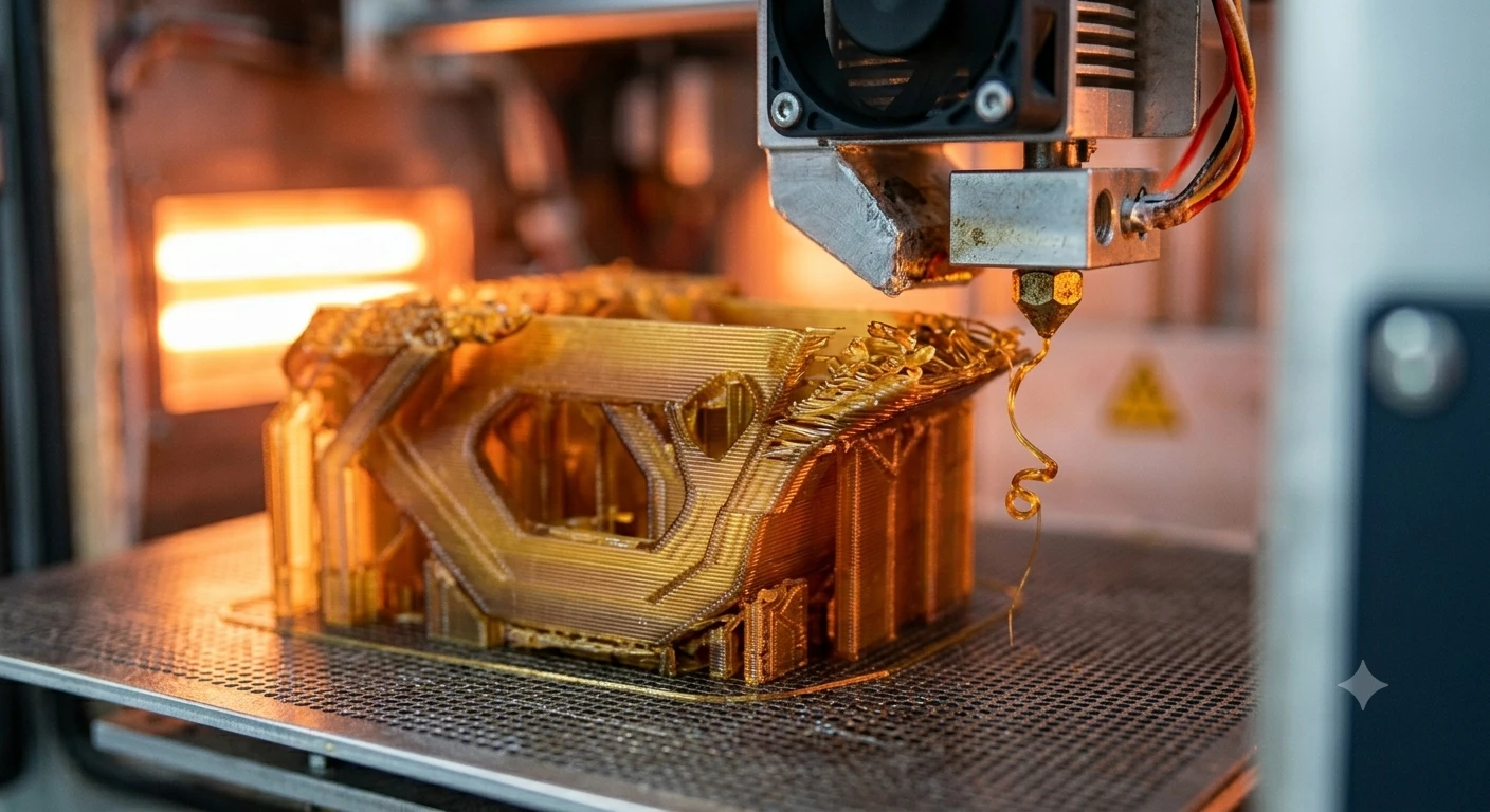 peek part exhibiting thermal warping