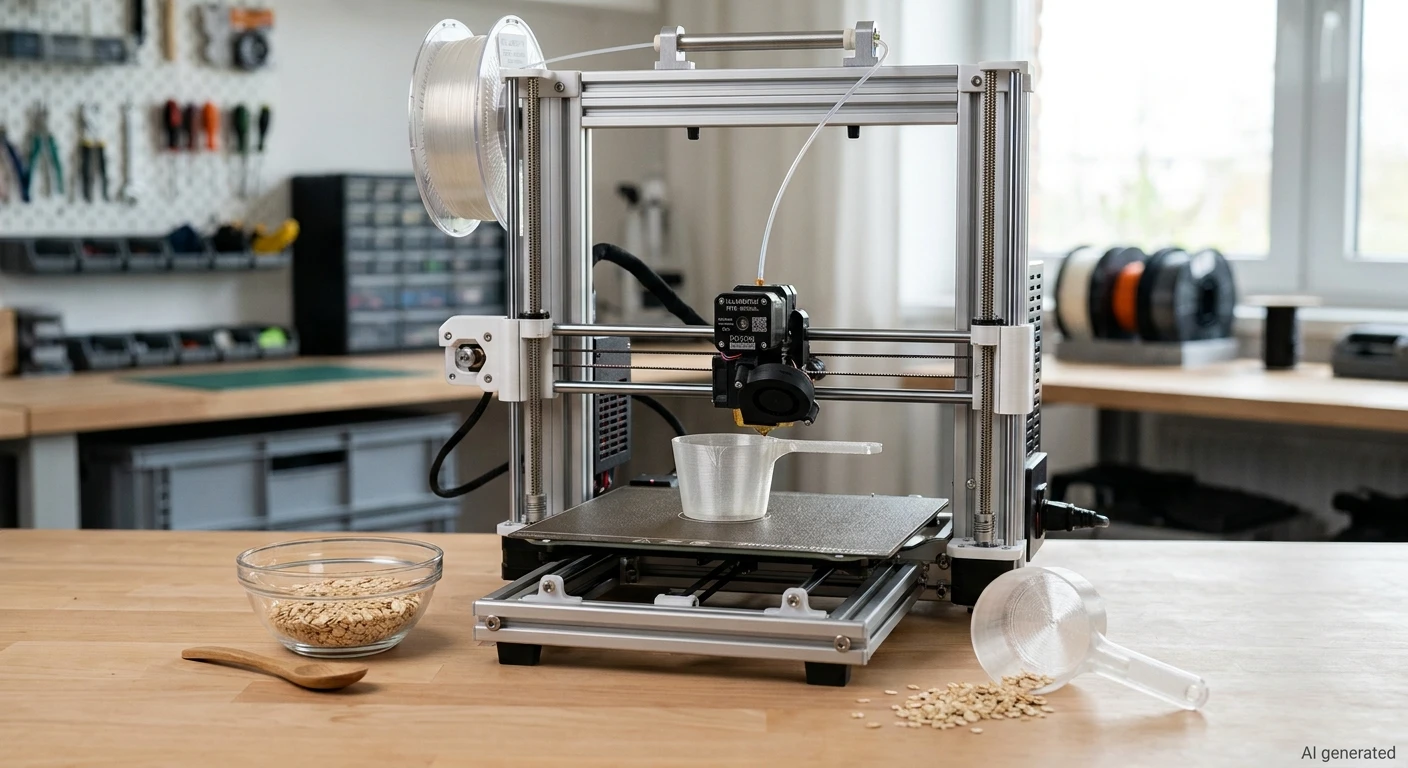 printer producing a food safe petg component