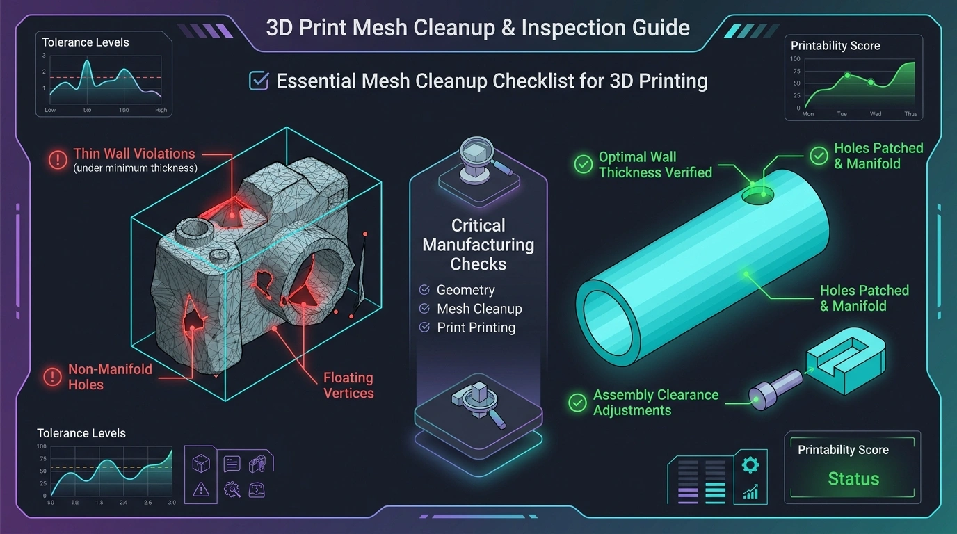 3D Print Mesh Cleanup & Inspection Guide
