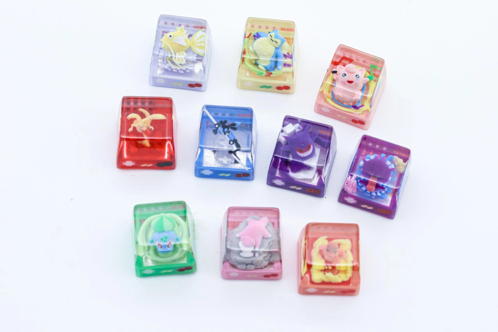 jlc3dp colorful 3d printed keyboard cap prototypes