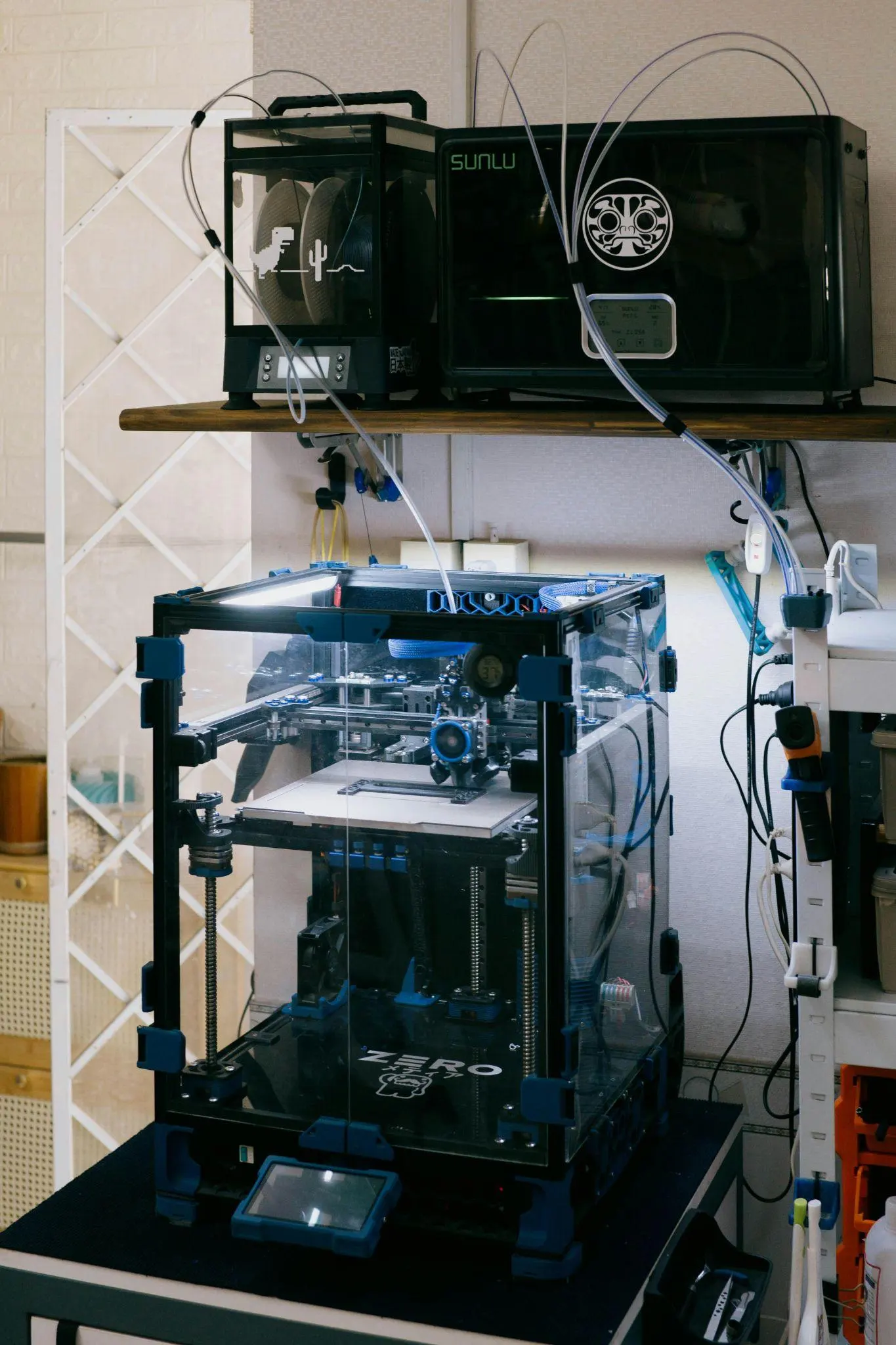 modern 3d printer in workshop