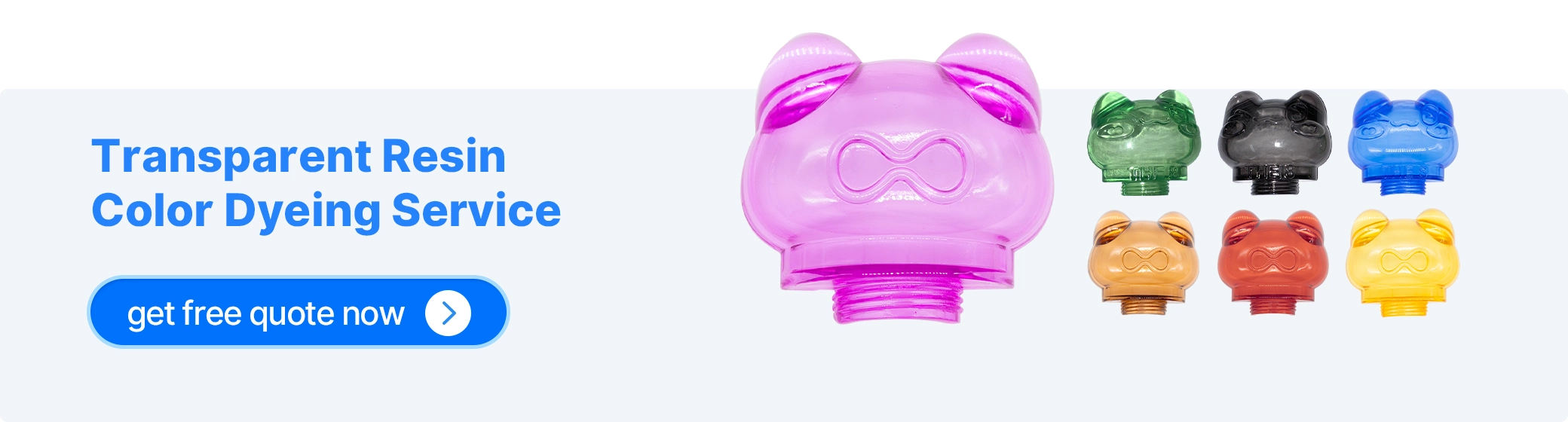 transparent resin color dyeing model